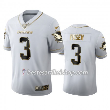 Herren Miami Dolphins Trikot Josh Rosen 3 Nike Weiß Golden Edition 100th